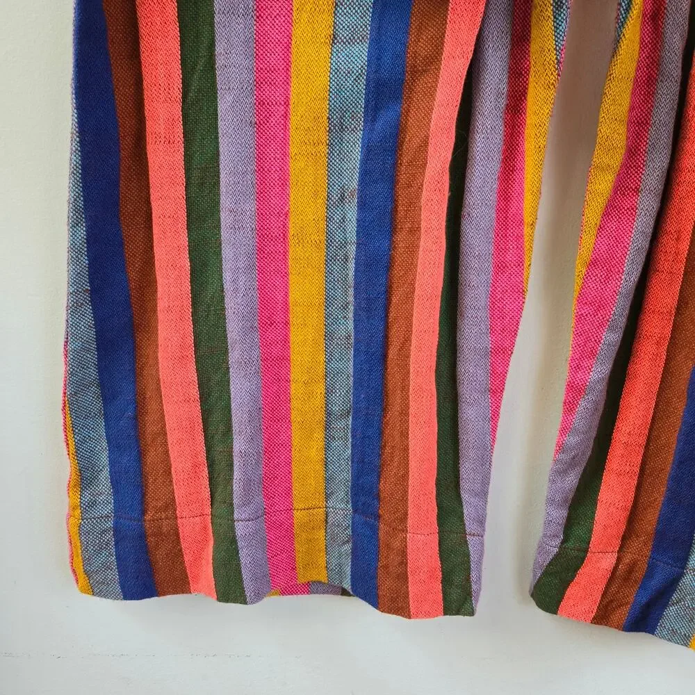 Ace & Jig Striped Rainbow Romper Jumpsuit $345 Organic Cotton Womens Large EUC - Picture 12 of 12